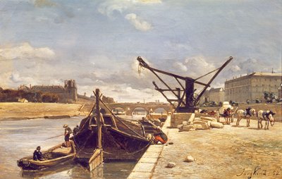 Ansicht der Pont Royal, Paris von Johan Barthold Jongkind